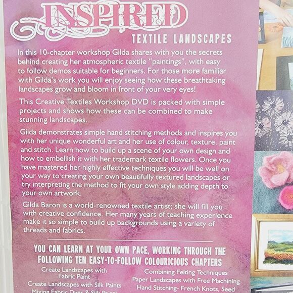 Inspired Textile Landscapes DVD with Gilda Baron 10 Chapter Painting Workshop - Picture 5 of 6